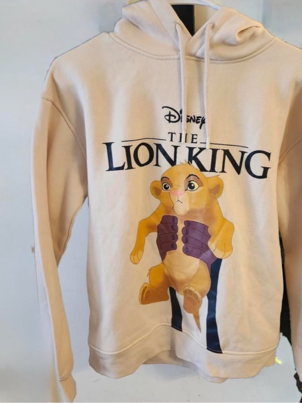 Disney Beige The Lion King Crewneck Sweatshirt with Simba Graphic